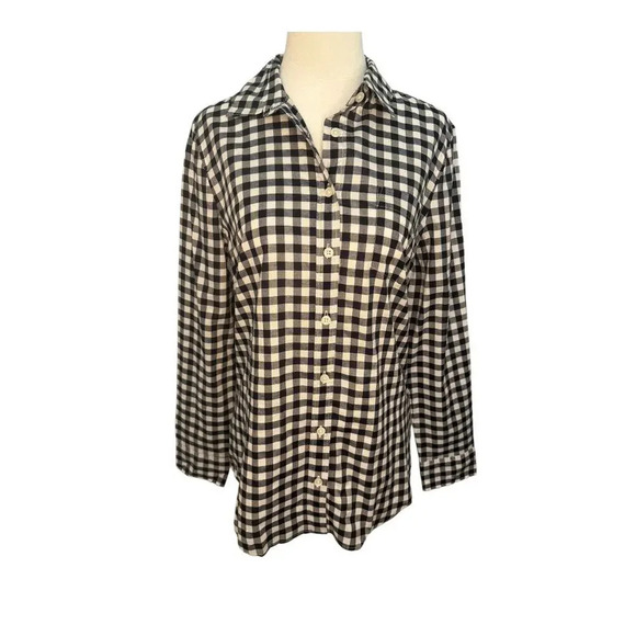 NEW J. Crew Petite Medium gingham button-up shirt in signature fit‎ NWT - Picture 1 of 8